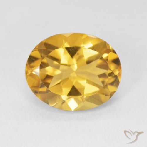 4.16ct Natürlicher Golden Citrin, Oval, VVS