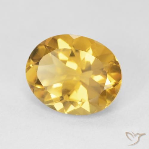 9,17 ctw natürlicher Golden Citrin, Oval, VVS