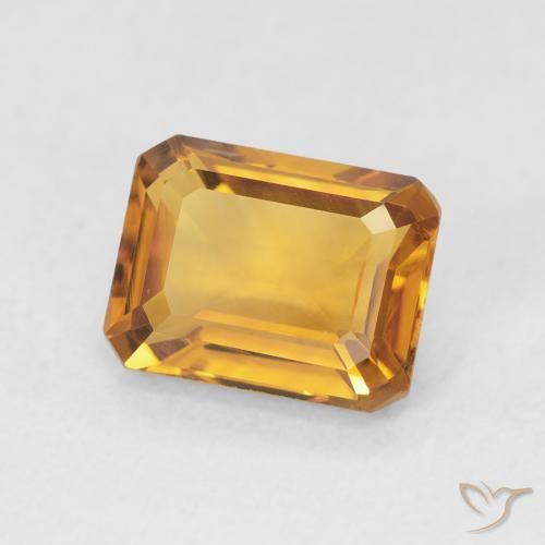 9,17 ctw natürlicher gold-orange Citrin, Oktagonschliff, VVS