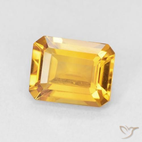 9,17 ctw natürlicher Medium Light-Golden Citrin, Oktagonschliff, VVS