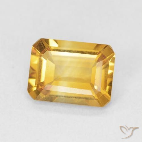 9,17 ctw natürlicher Mittelgold Citrin, Oktagonschliff, VVS