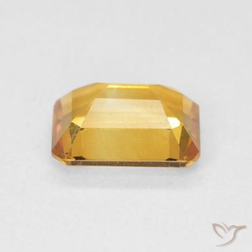 9,17 ctw natürlicher Mittelgold Citrin, Oktagonschliff, VVS