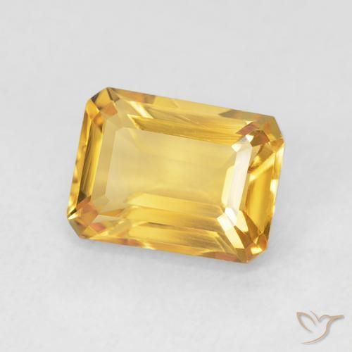 9,17 ctw natürlicher gold-orange Citrin, Oktagonschliff, VVS
