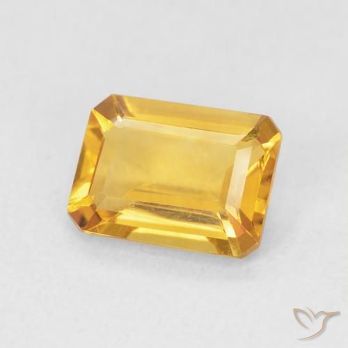 9,17 ctw natürlicher gold-orange Citrin, Oktagonschliff, VVS
