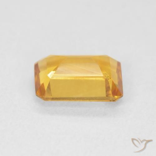 9,17 ctw natürlicher gold-orange Citrin, Oktagonschliff, VVS