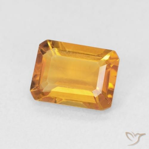 9,17 ctw natürlicher Mittelgold Citrin, Oktagonschliff, VVS