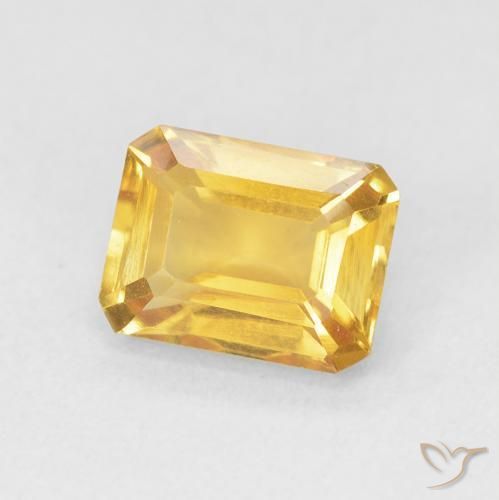 9,17 ctw natürlicher gold-orange Citrin, Oktagonschliff, VVS