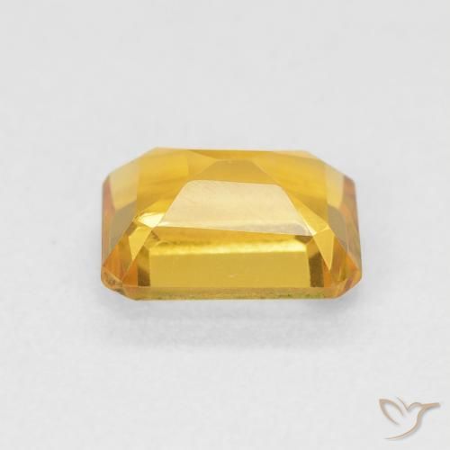 9,17 ctw natürlicher gold-orange Citrin, Oktagonschliff, VVS