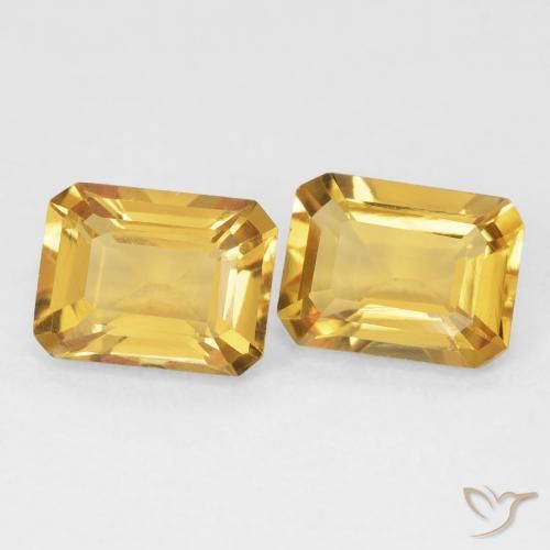 2.86 ct natürliche Golden Citrin-Edelsteine, Oktagonschliff, VVS-VS
