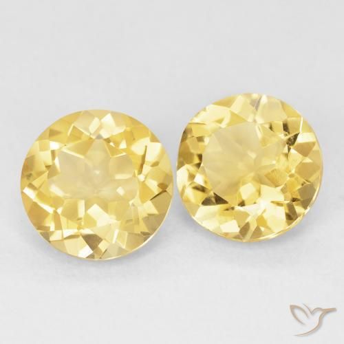 3.58 ct natürliche Toskana Gelb Citrin-Edelsteine, Runden, VVS-VS
