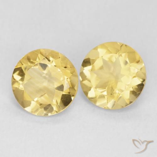 2.22 ct natürliche Toskana Gelb Citrin-Edelsteine, Runden, VVS-VS