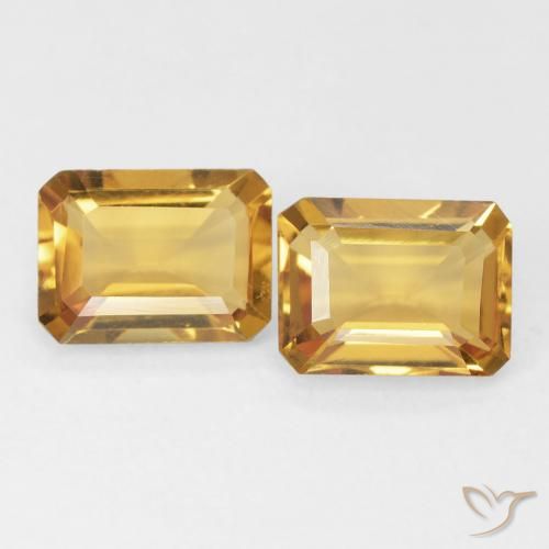 2.84ctw Natürlicher Golden Citrin, Smaragdschliff, VVS-VS