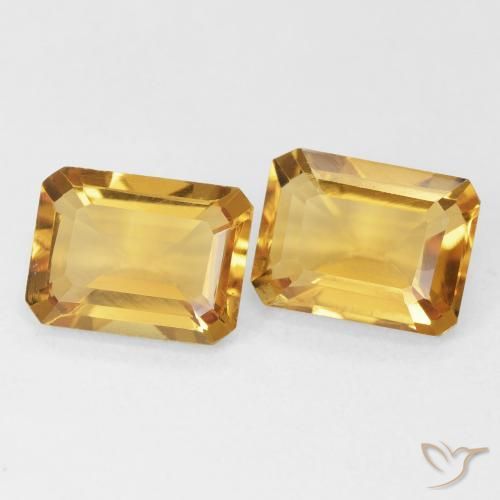 2.84 ct natürliche Golden Citrin-Edelsteine, Oktagonschliff, VVS-VS