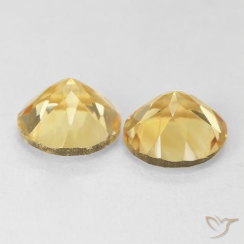 3.62 ct natürliche gold-orange Citrin-Edelsteine, Runden, VVS-VS