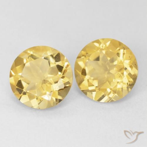 3.61 ct natürliche Toskana Gelb Citrin-Edelsteine, Runden, VVS-VS