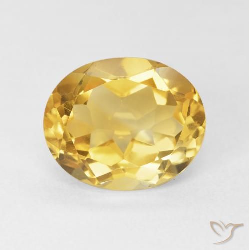 4.74ct Natürlicher Mittelgelb Citrin, Oval, VVS