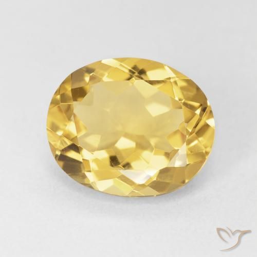 9,17 ctw natürlicher Mittelgold Citrin, Oval, VVS