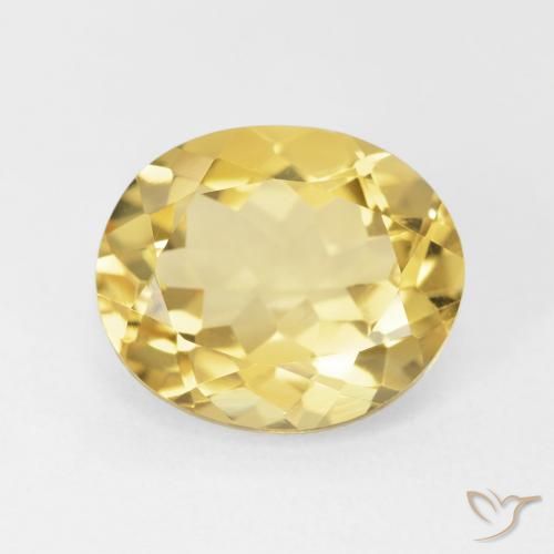 4.36ct Natürlicher Toskana Gelb Citrin, Oval, VVS