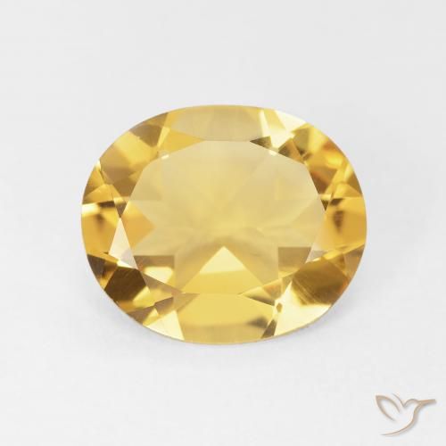 3.51ct Natürlicher Helles Gold-Gelb Citrin, Oval, VVS