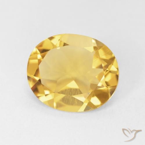9,17 ctw natürlicher Helles Gold-Gelb Citrin, Oval, VVS