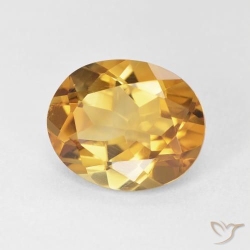 9,17 ctw natürlicher Medium Light-Golden Citrin, Oval, VVS