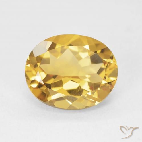 4.48ct Natürlicher Golden Citrin, Oval, VVS