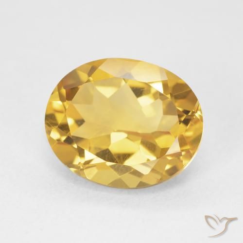 9,17 ctw natürlicher Golden Citrin, Oval, VVS