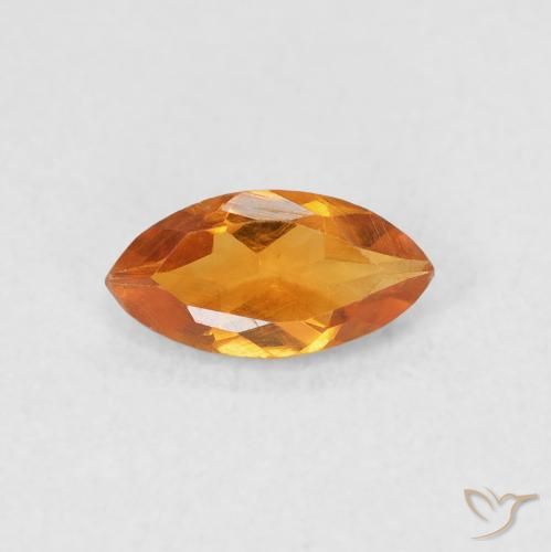 0.53ct Natürlicher Mittelorange Citrin, Marquise, VS