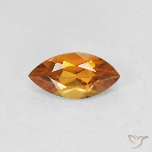 0.58ct Natürlicher Mittelorange Citrin, Marquise, VS