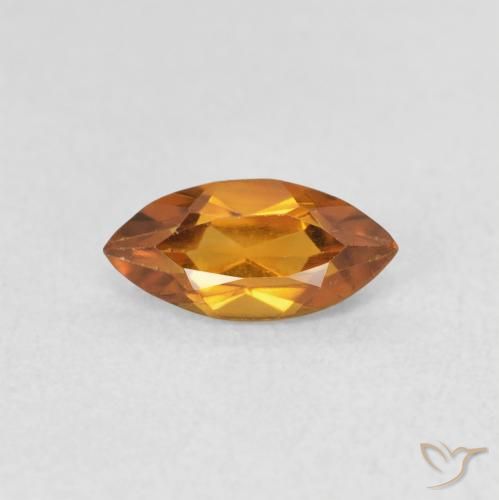 0.52ct Natürlicher Mittelorange Citrin, Marquise, VS