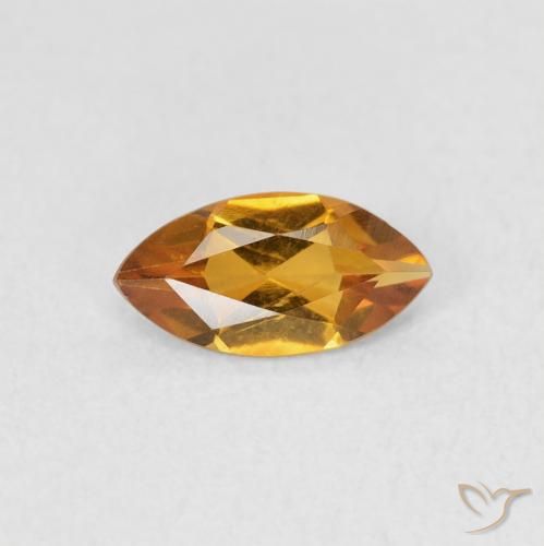 0.48ct Natürlicher Mittelorange Citrin, Marquise, VS