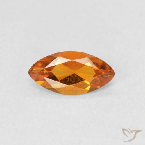 0.48ct Natürlicher Mittelorange Citrin, Marquise, VVS-VS