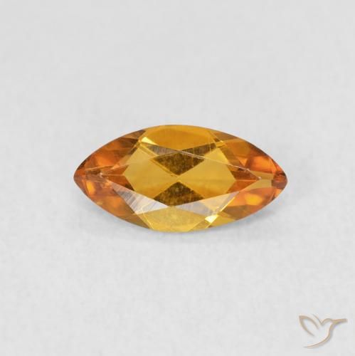 0.46ct Natürlicher Mittelorange Citrin, Marquise, VVS-VS
