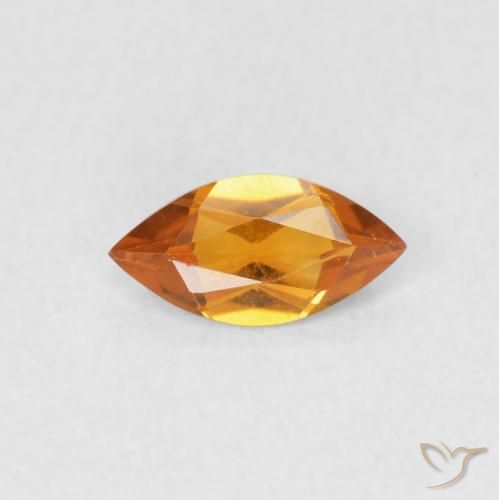 0.47ct Natürlicher Mittelorange Citrin, Marquise, VVS