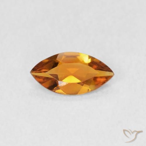 0.46ct Natürlicher Dunkelorange-Gold Citrin, Marquise, VVS
