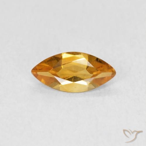 0.44ct Natürlicher Tiefes Orange-Gold Citrin, Marquise, VVS