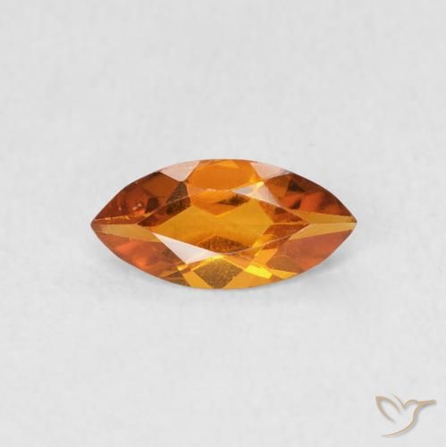 0.47ct Natürlicher Mittelorange Citrin, Marquise, VS