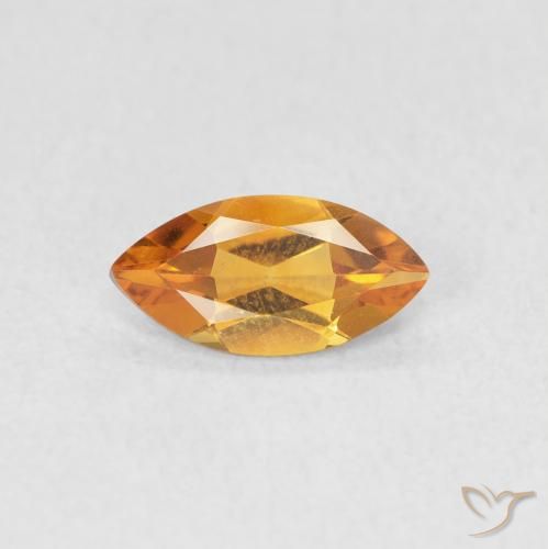 0.48ct Natürlicher Mittelorange Citrin, Marquise, VVS