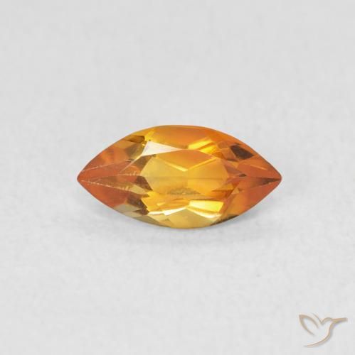 0.48ct Natürlicher Mittelorange Citrin, Marquise, VVS