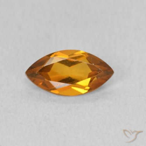 0.55ct Natürlicher Mittelorange Citrin, Marquise, VVS