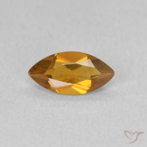 0.48ct Natürlicher gold-orange Citrin, Marquise, VVS