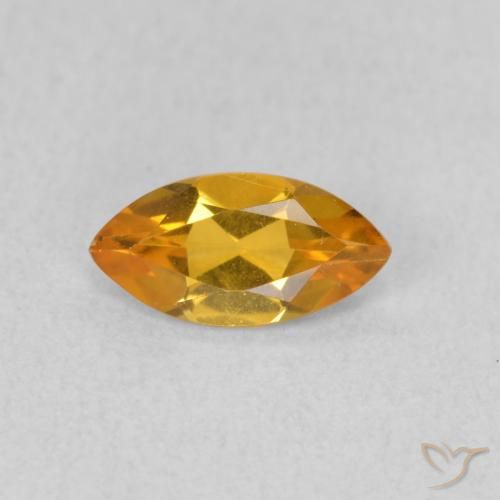 0.45ct Natürlicher gold-orange Citrin, Marquise, VVS