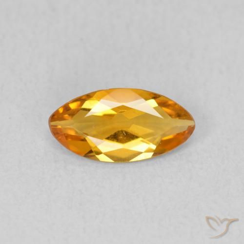 0.43ct Natürlicher Dunkelorange-Gold Citrin, Marquise, VVS