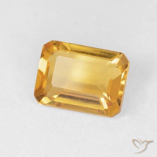 9,17 ctw natürlicher Medium Light Orange-Gold Citrin, Oktagonschliff, VVS