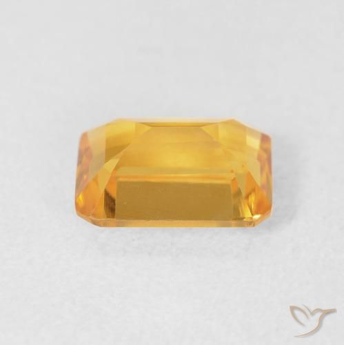 9,17 ctw natürlicher Medium Light Orange-Gold Citrin, Oktagonschliff, VVS