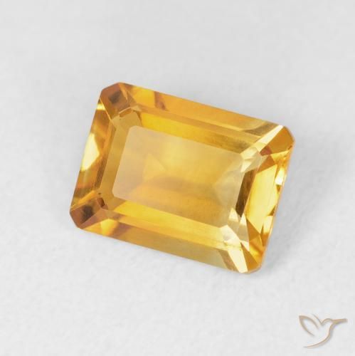 9,17 ctw natürlicher gold-orange Citrin, Oktagonschliff, VVS-VS