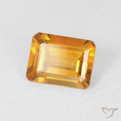 9,17 ctw natürlicher Dunkelorange-Gold Citrin, Oktagonschliff, VVS-VS