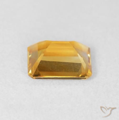 9,17 ctw natürlicher Dunkelorange-Gold Citrin, Oktagonschliff, VVS-VS