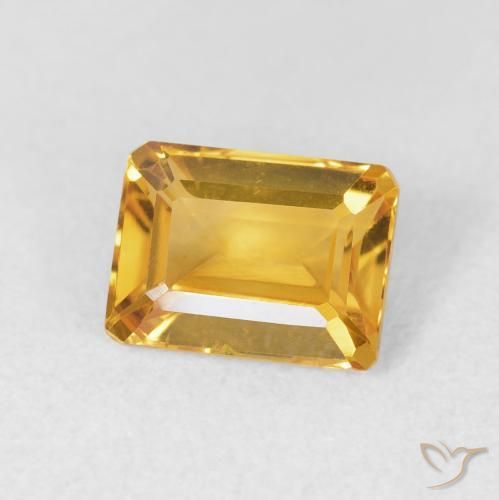 9,17 ctw natürlicher Mittelgold Citrin, Oktagonschliff, VVS-VS