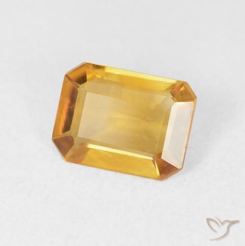 9,17 ctw natürlicher Tiefes Goldorange Citrin, Oktagonschliff, VVS-VS